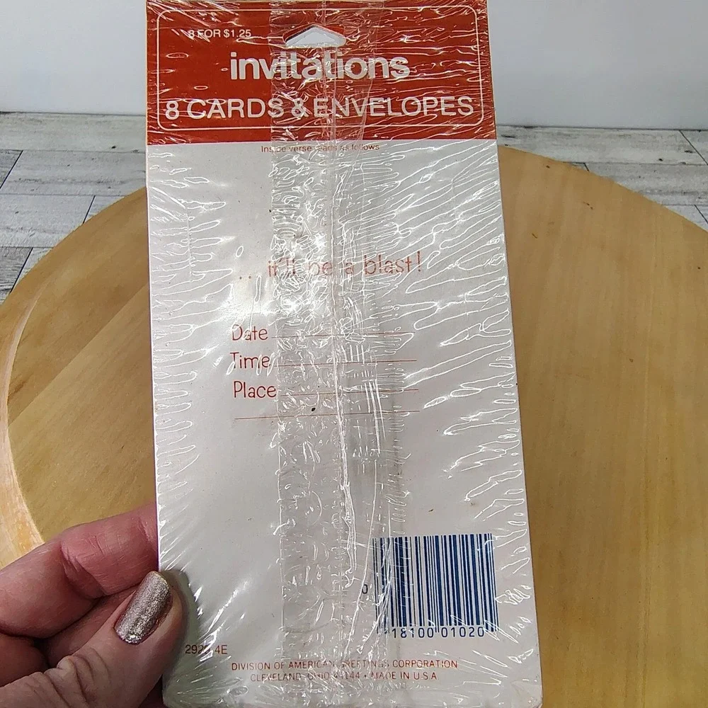 American Greetings 80s Party Invitations Retro Radio New Wave Sealed Pack of‎ 8